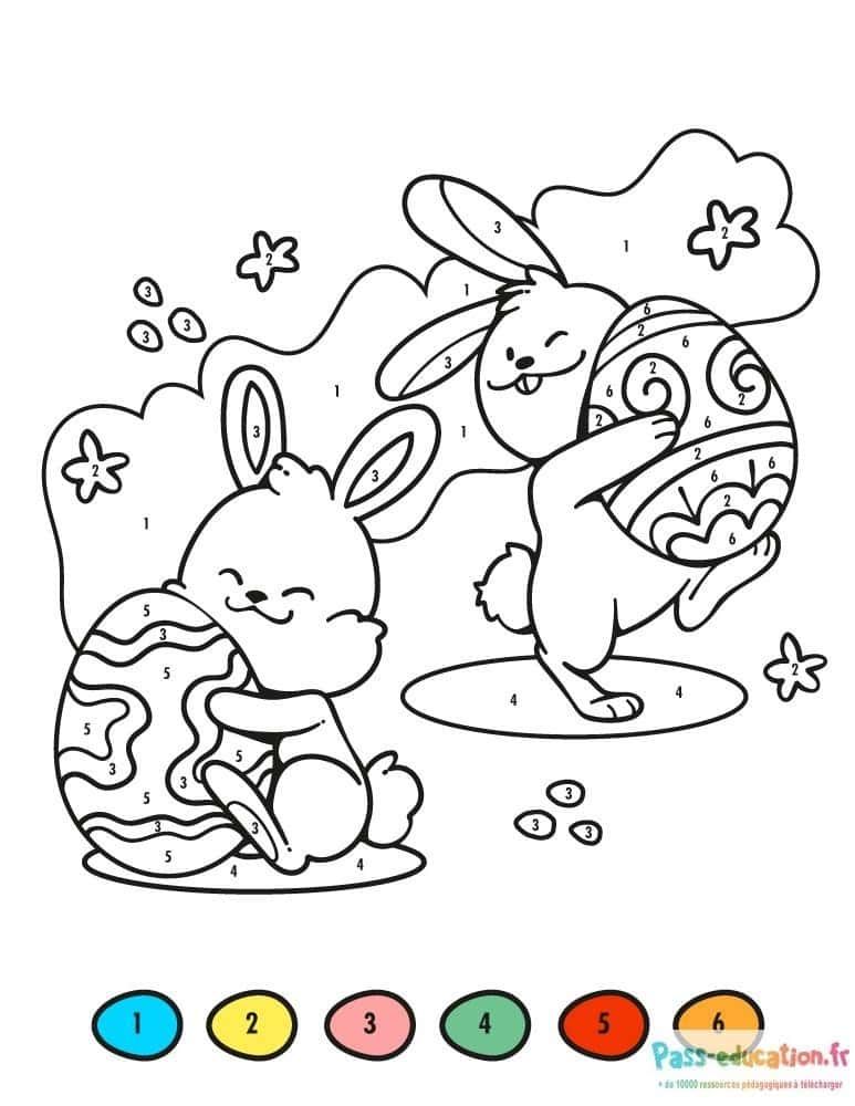 Coloriage Fête de Pâques à imprimer et colorier