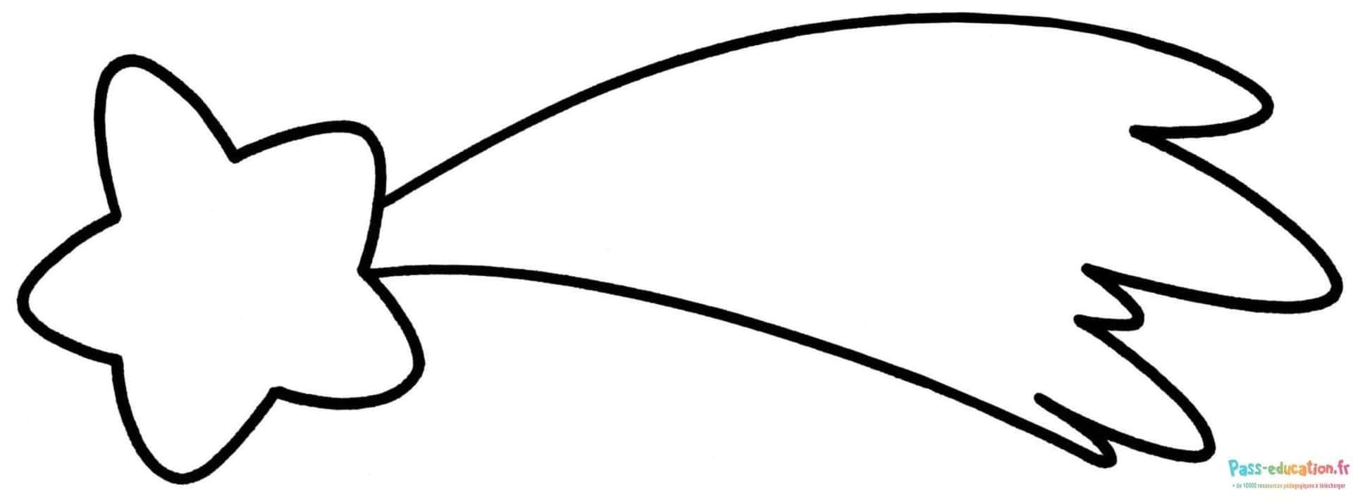 Coloriage Étoile filante à imprimer et colorier