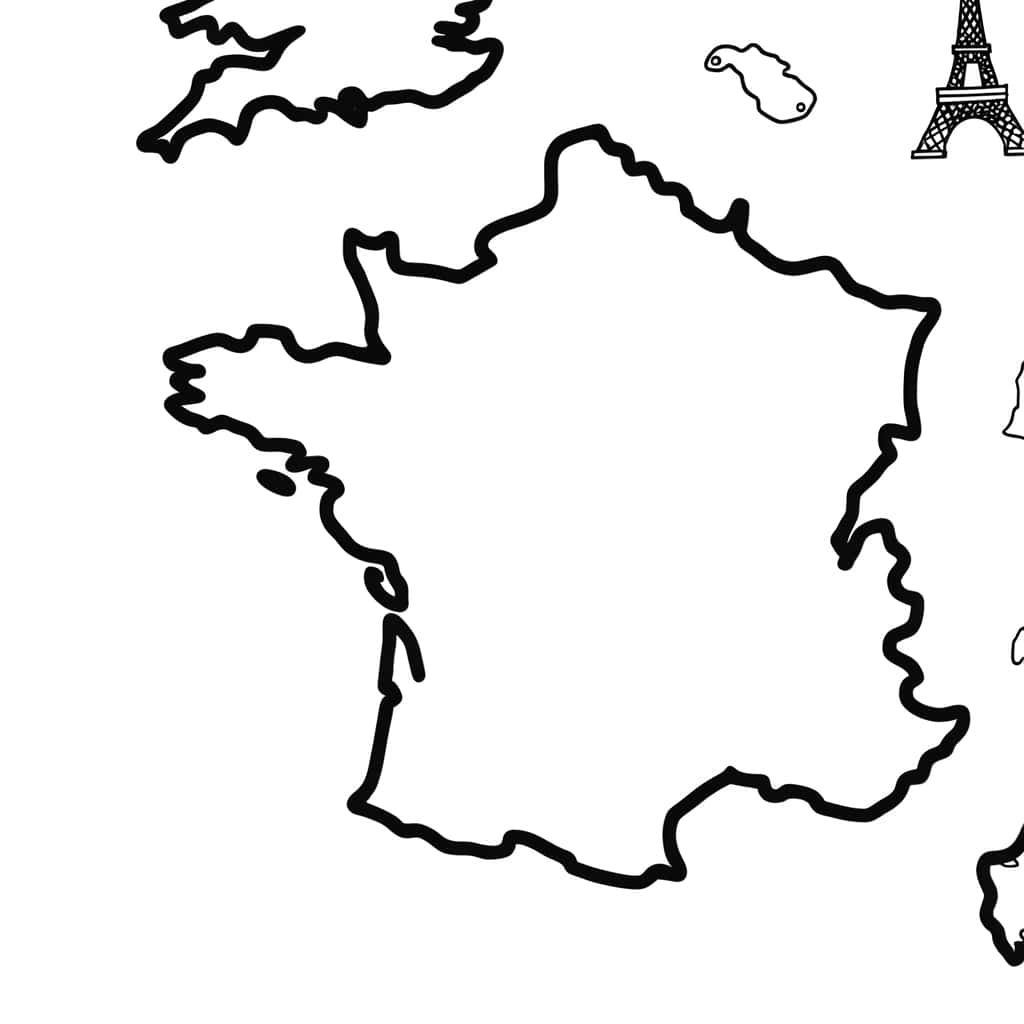 Coloriage Carte de France à imprimer et colorier