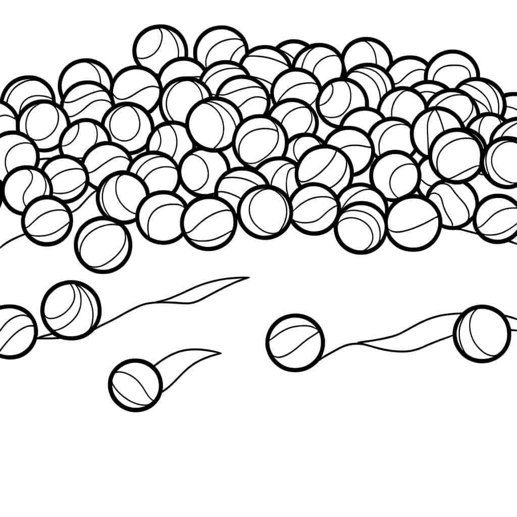 Coloriage Billes en mouvement à imprimer et colorier