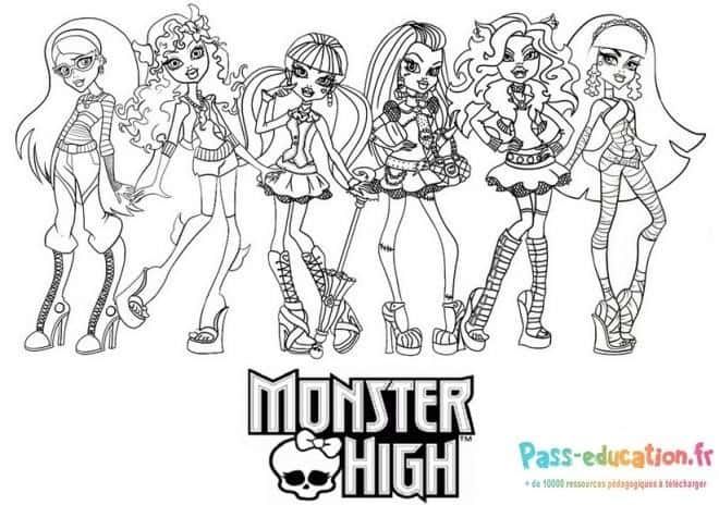 Coloriage Monster High à imprimer et colorier