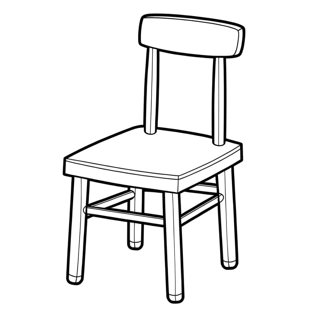 Coloriage Chaise simple à imprimer et colorier