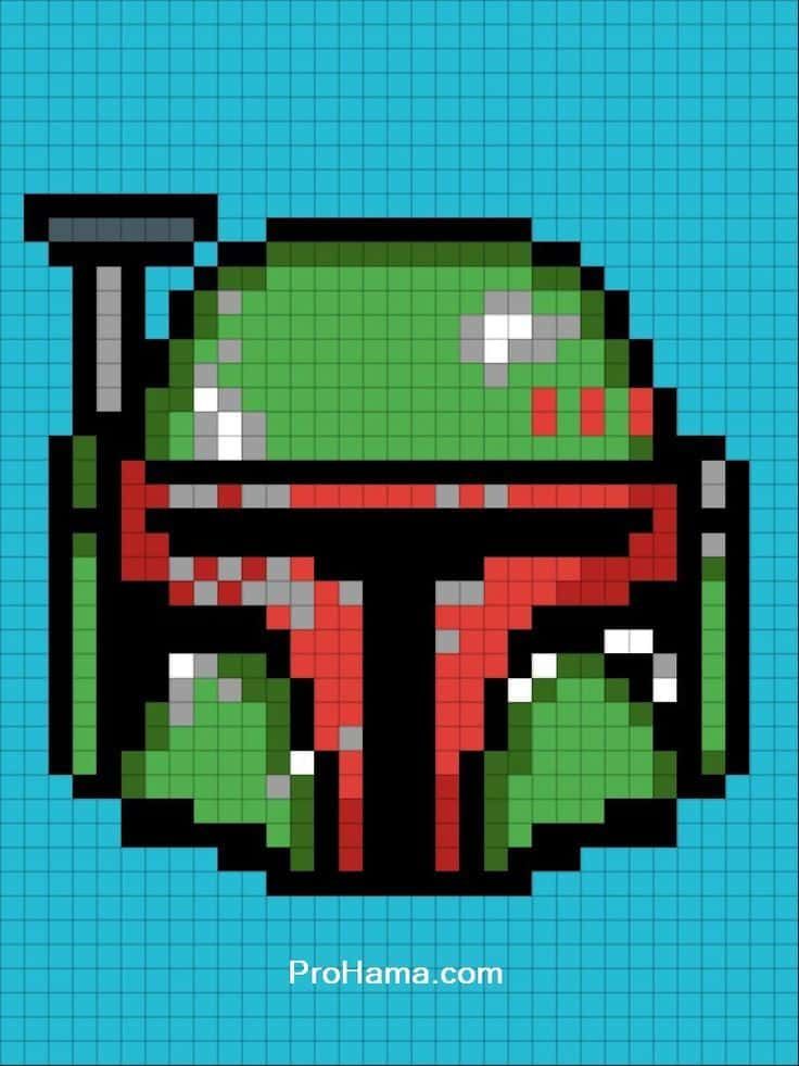 Coloriage Casque Boba Fett à imprimer et colorier