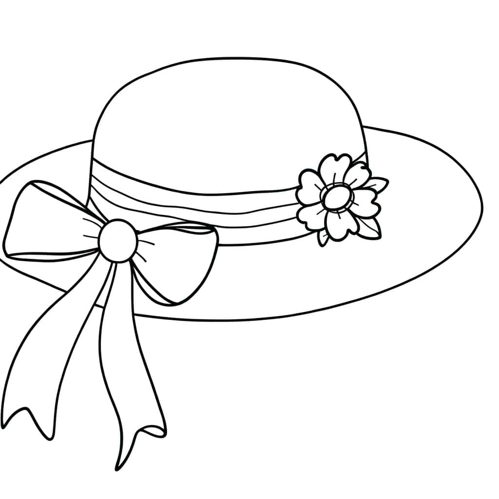 Coloriage Chapeau élégant à imprimer et colorier