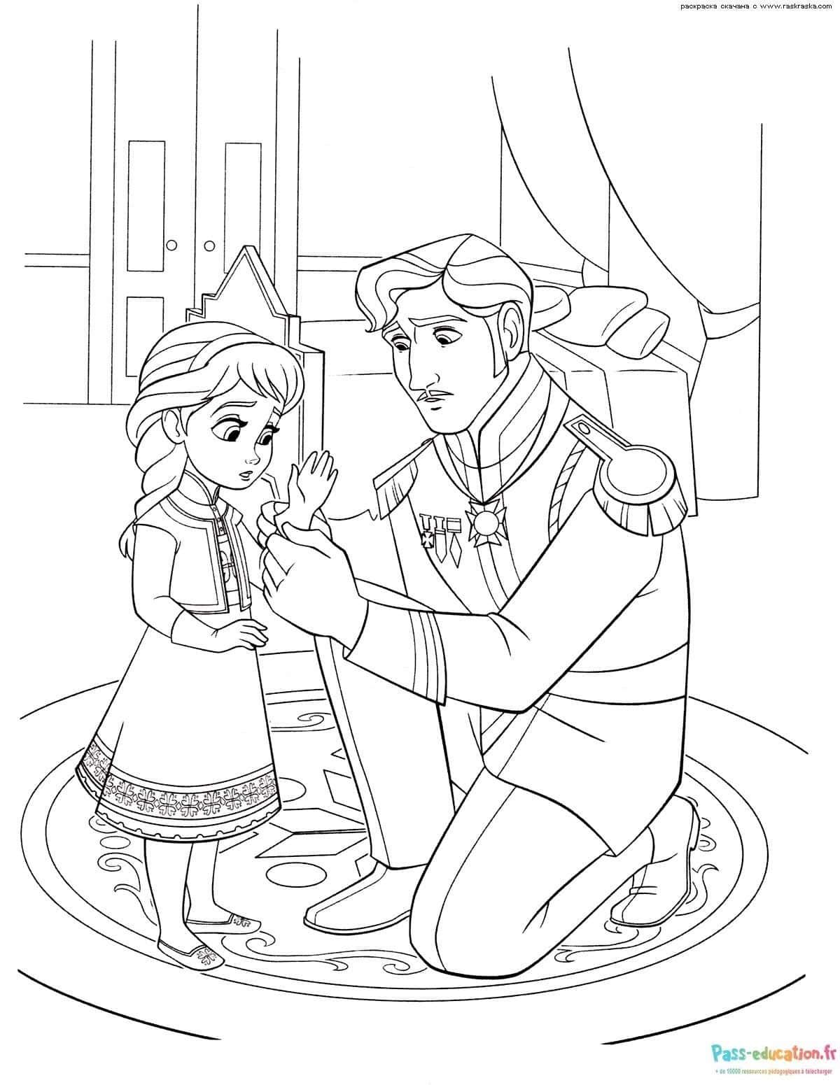 Coloriage Elsa et Anna à imprimer et colorier
