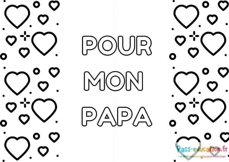 Coloriage Amour pour papa à imprimer et colorier
