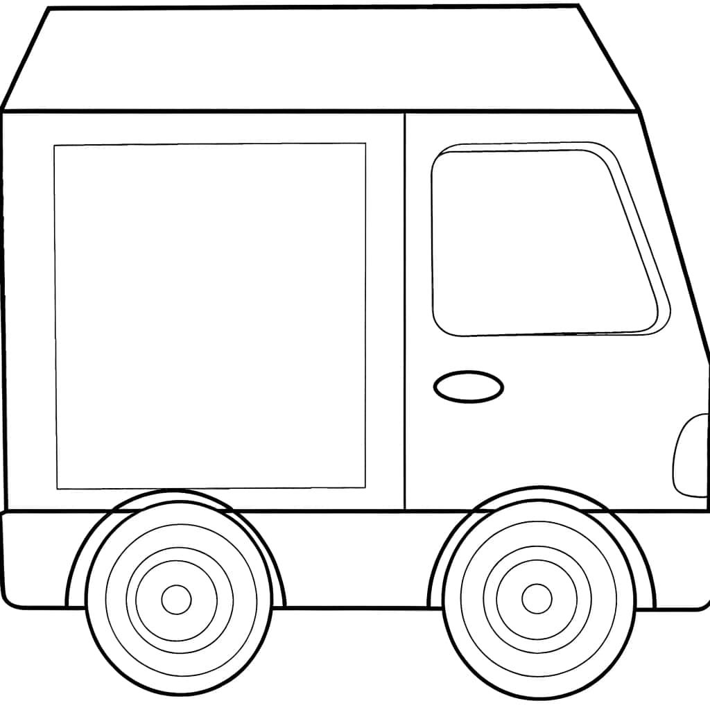 Coloriage Camionnette à imprimer et colorier