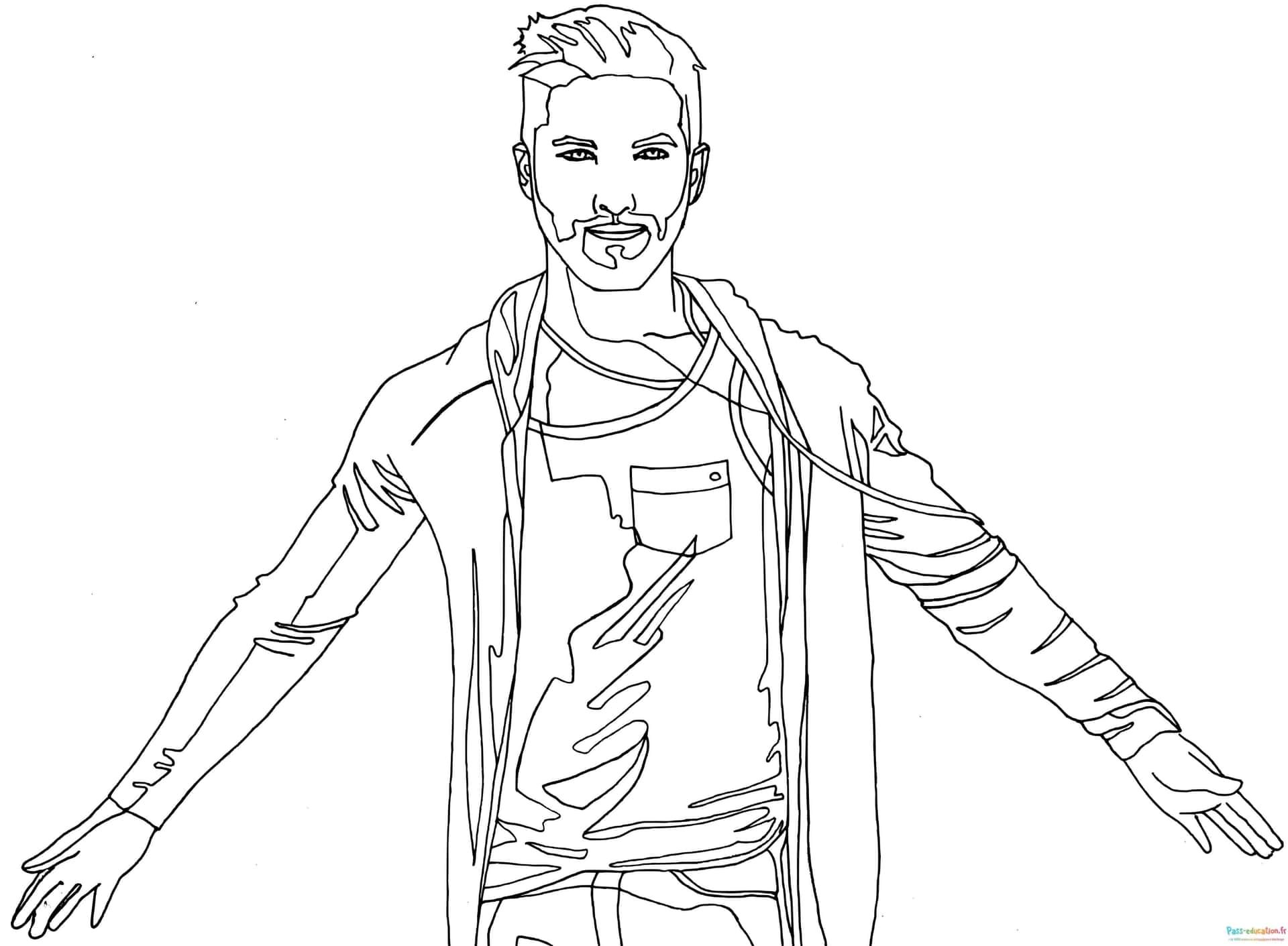 Coloriage Jeune homme stylé à imprimer et colorier