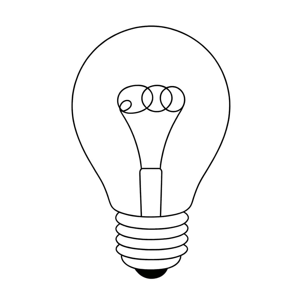 Coloriage Ampoule électrique à imprimer et colorier