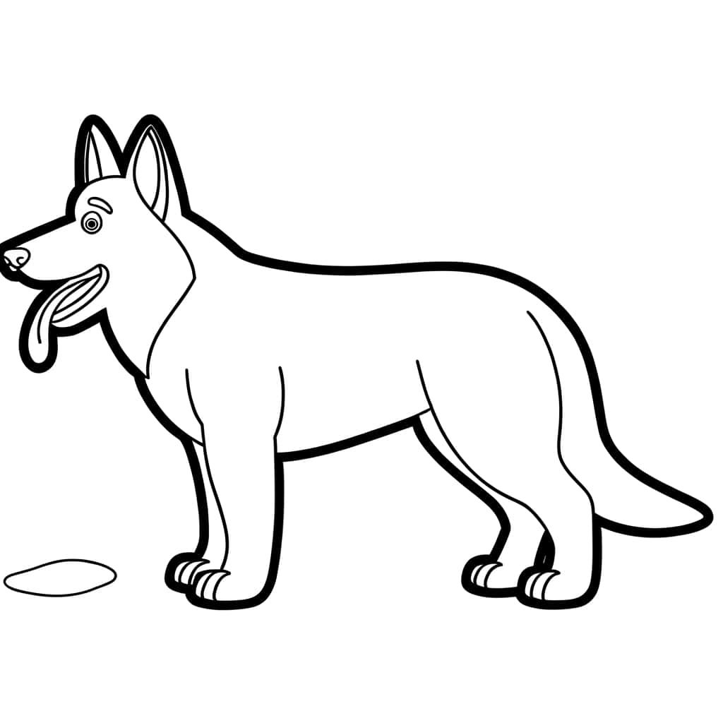 Coloriage Berger Allemand à imprimer et colorier