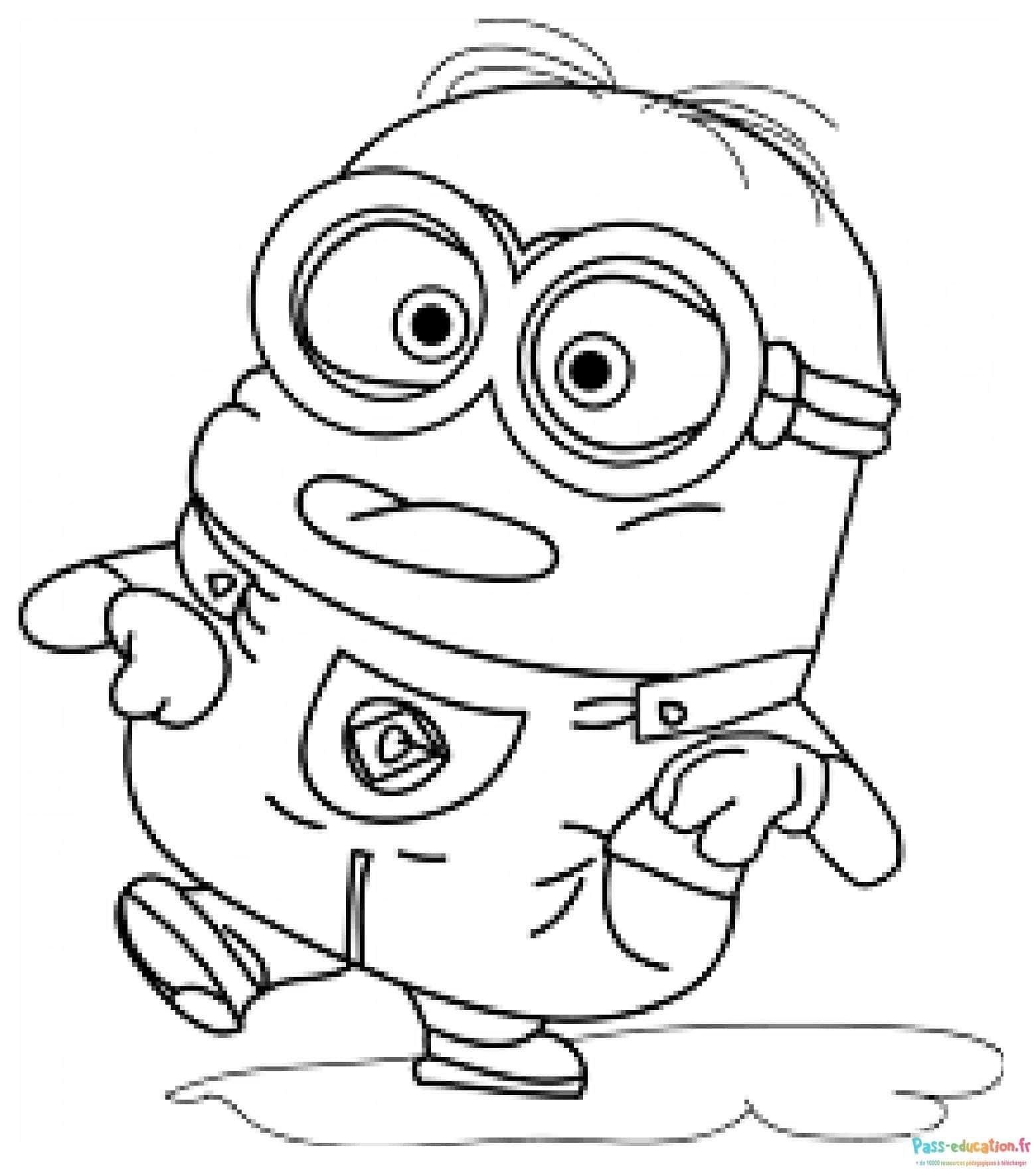 Coloriage Minion policier à imprimer et colorier