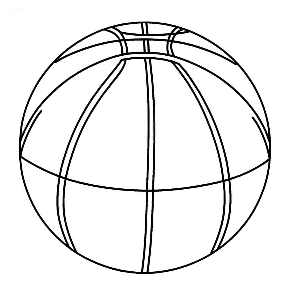 Coloriage Balle de basket à imprimer et colorier