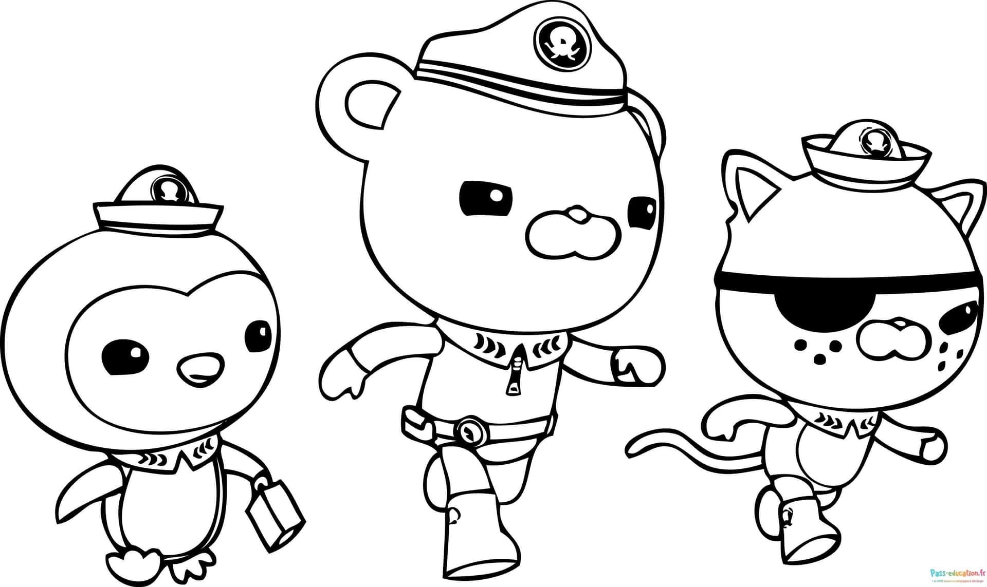 Coloriage Équipage Octonauts à imprimer et colorier