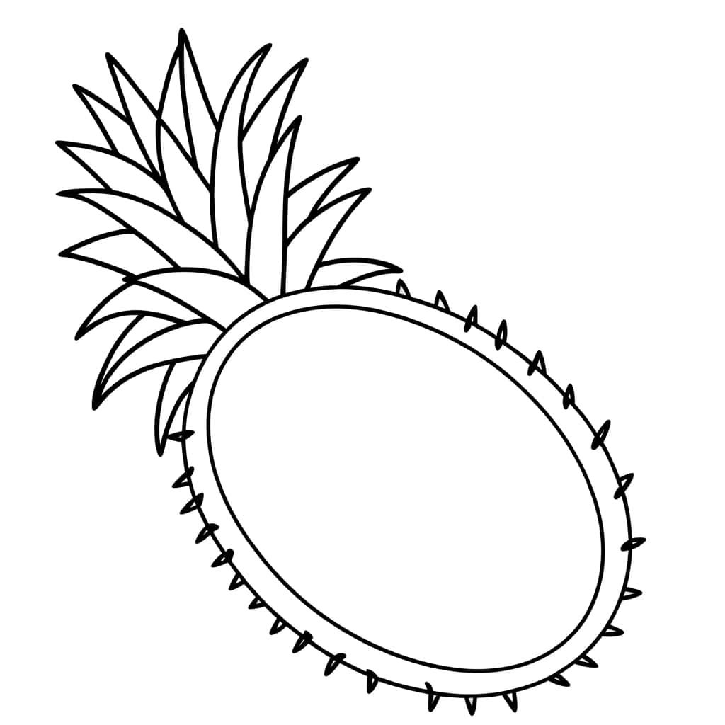Coloriage Ananas à imprimer et colorier