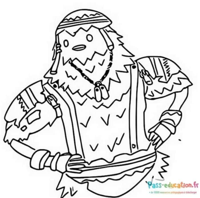 Coloriage Guerrier Fortnite à imprimer et colorier