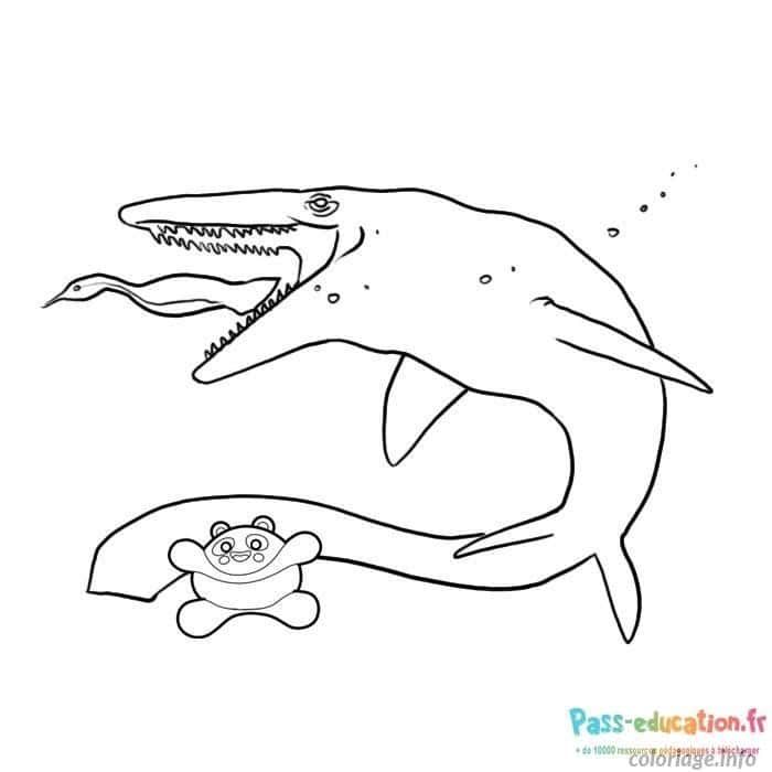 Coloriage Dinosaure et peluche à imprimer et colorier