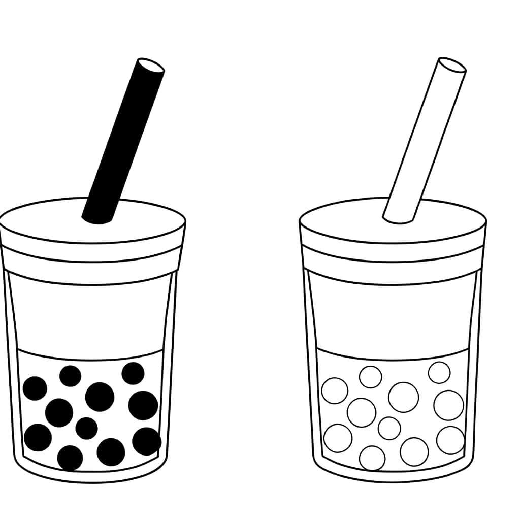 Coloriage Bubble Tea à imprimer et colorier