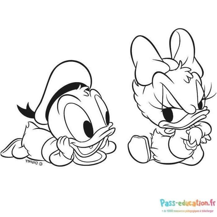 Coloriage Duo Disney rigolo à imprimer et colorier