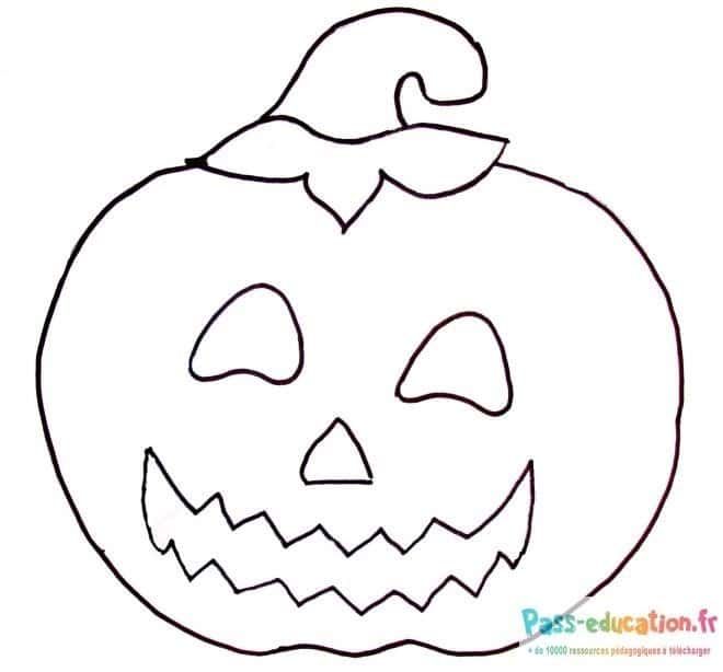 Coloriage Citrouille Halloween à imprimer et colorier