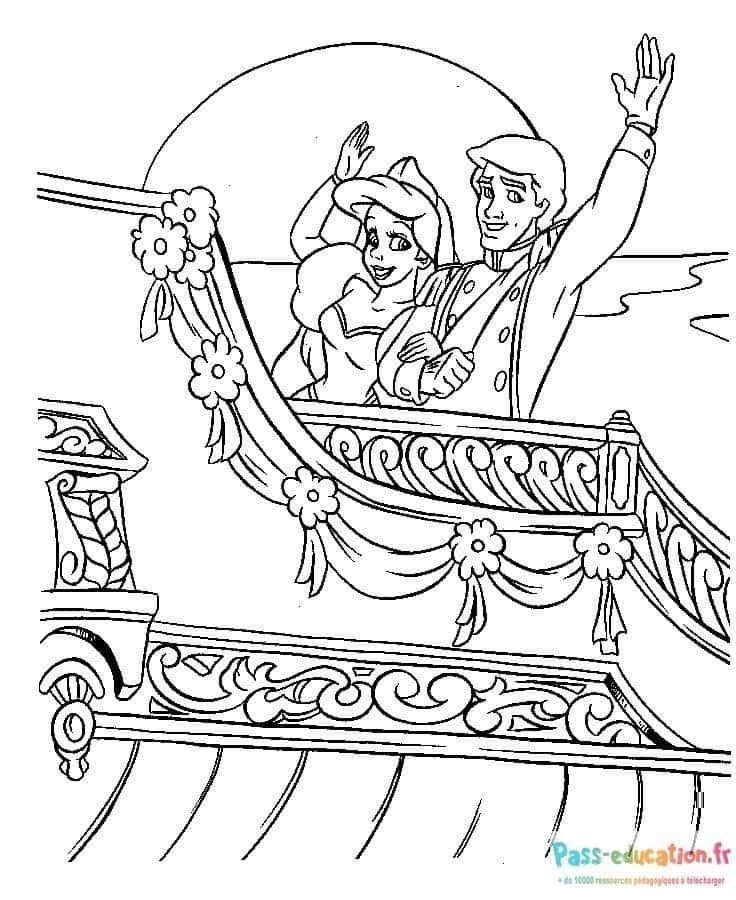 Coloriage Balade en gondole à imprimer et colorier