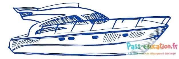 Coloriage Yacht élégant à imprimer et colorier