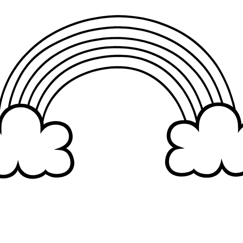 Coloriage Arc-en-ciel à imprimer et colorier