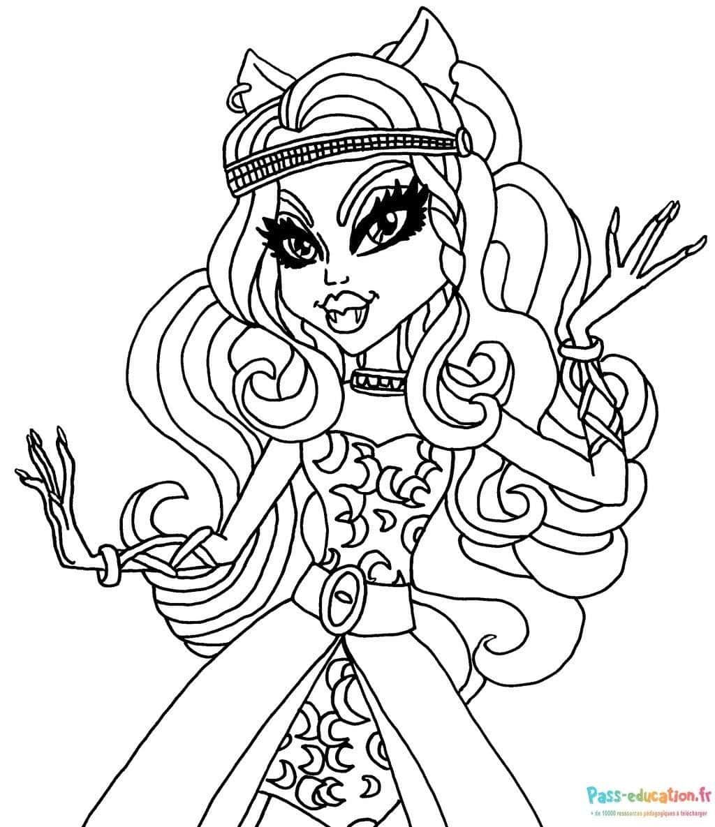 Coloriage Diva Monster High à imprimer et colorier