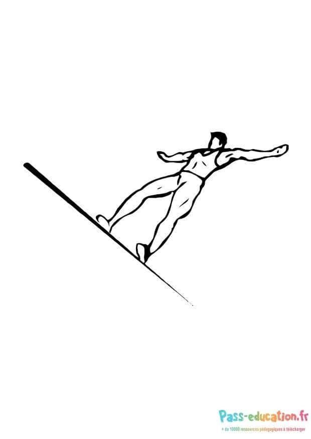 Coloriage Homme au javelot à imprimer et colorier