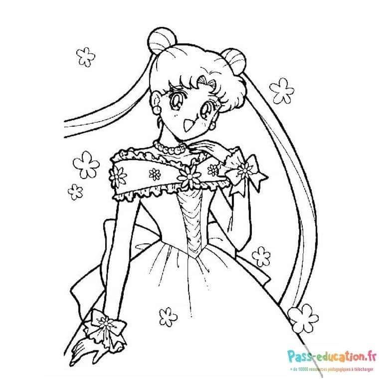 Coloriage Princesse surprise à imprimer et colorier