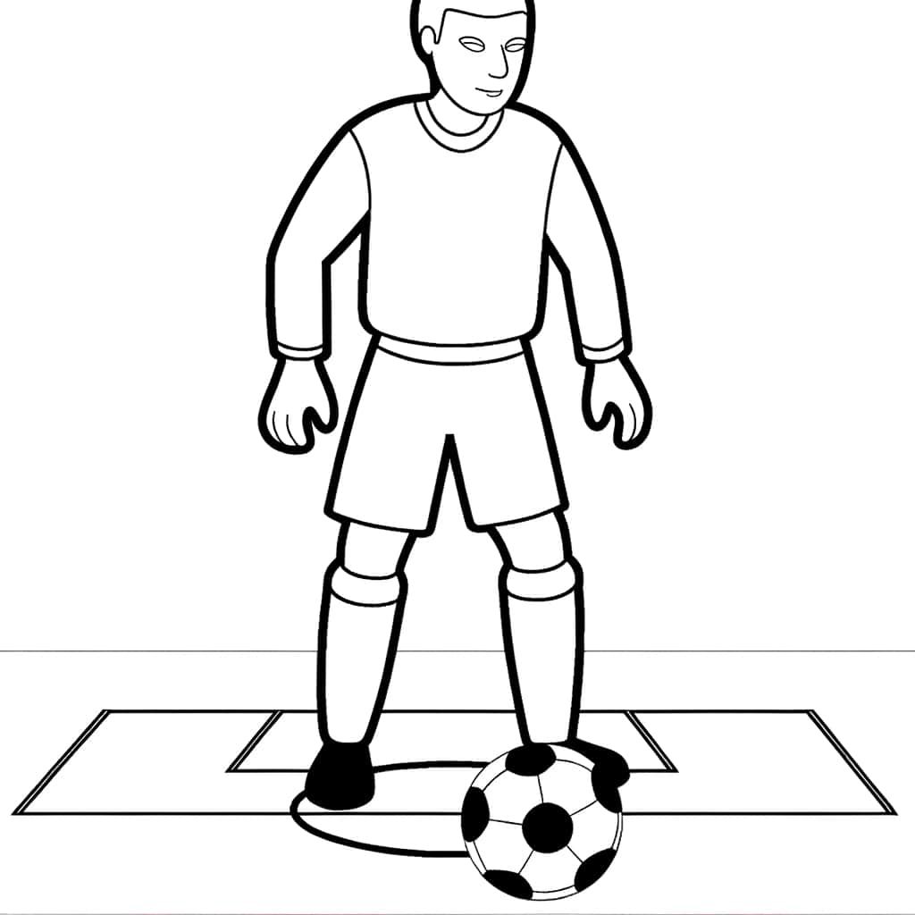 Coloriage Joueur de football à imprimer et colorier