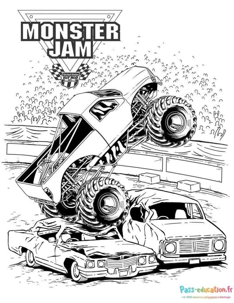 Coloriage Monster Jam à imprimer et colorier