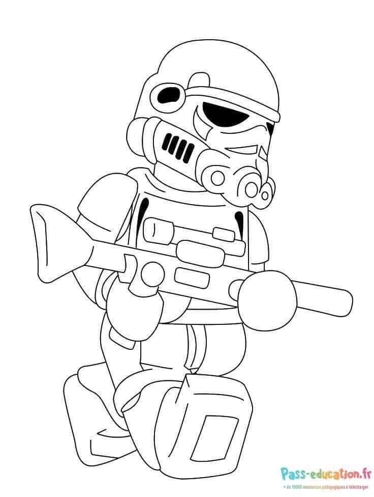 Coloriage Stormtrooper Lego à imprimer et colorier