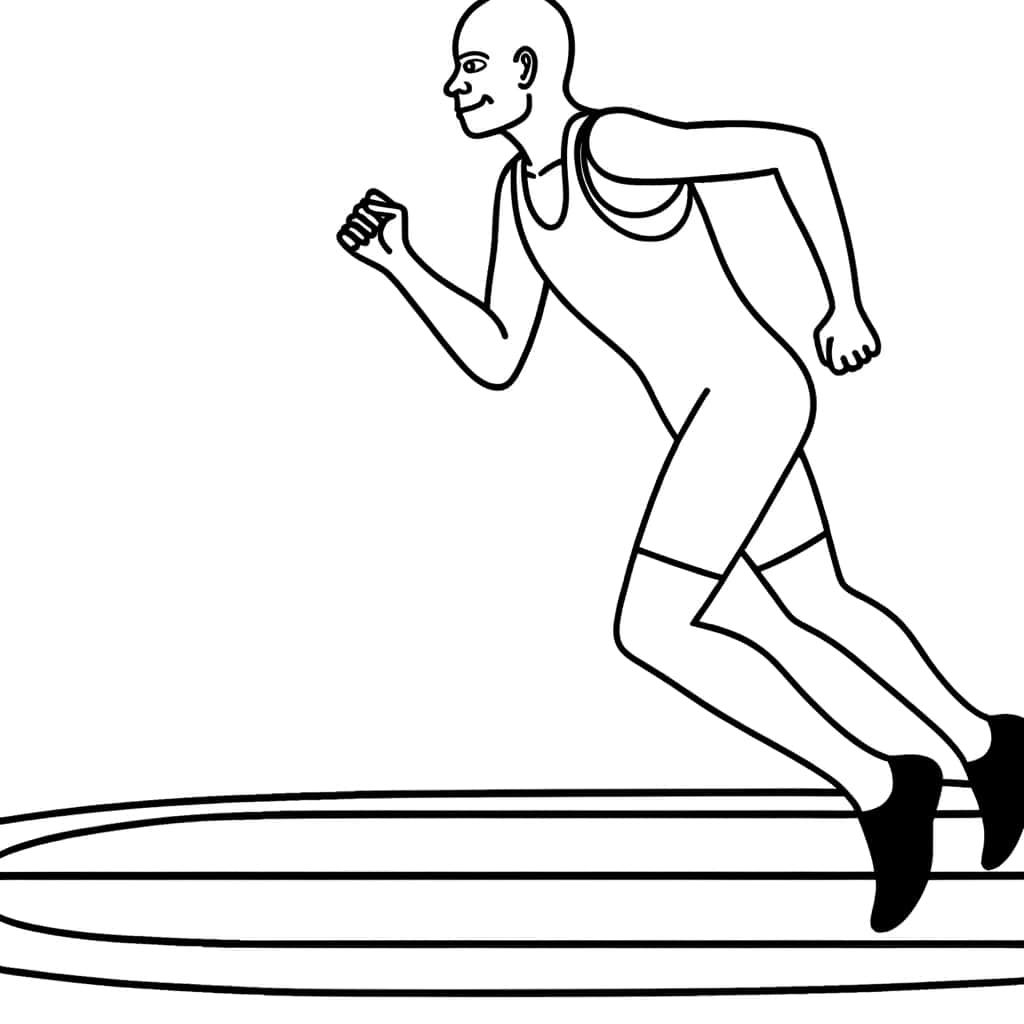 Coloriage Coureur athlétisme à imprimer et colorier