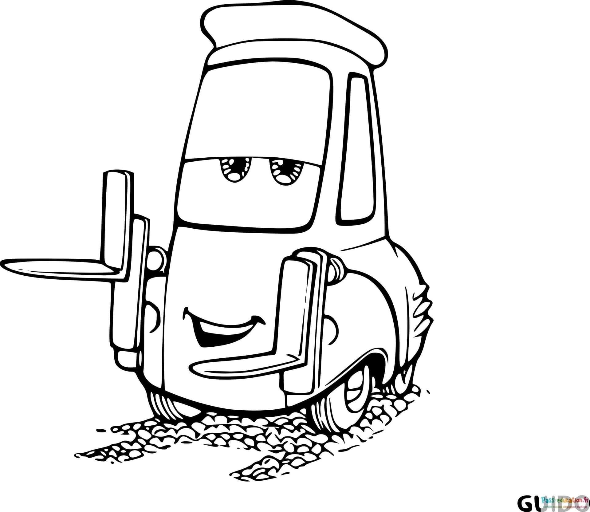 Coloriage Camion souriant à imprimer et colorier