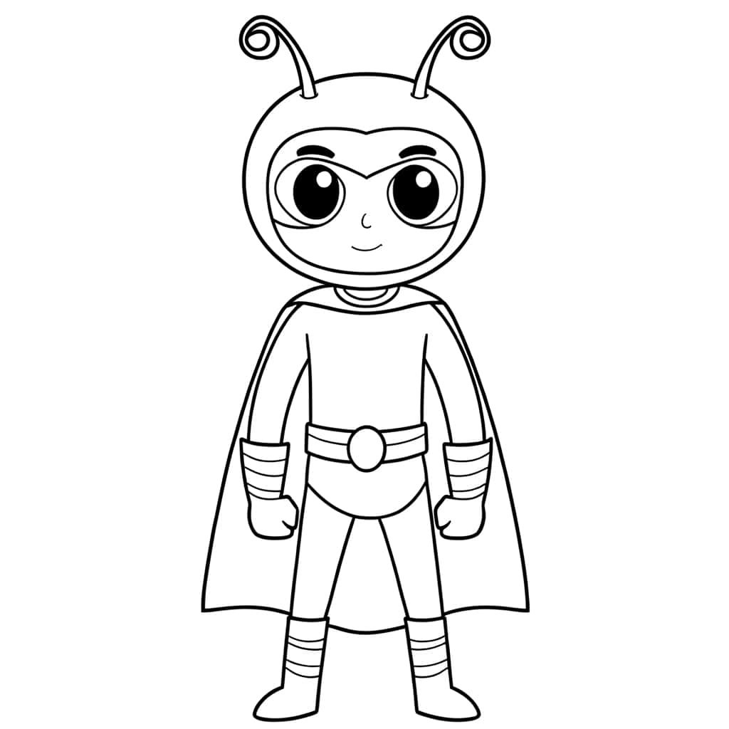 Coloriage Super-héros insectoïde à imprimer et colorier