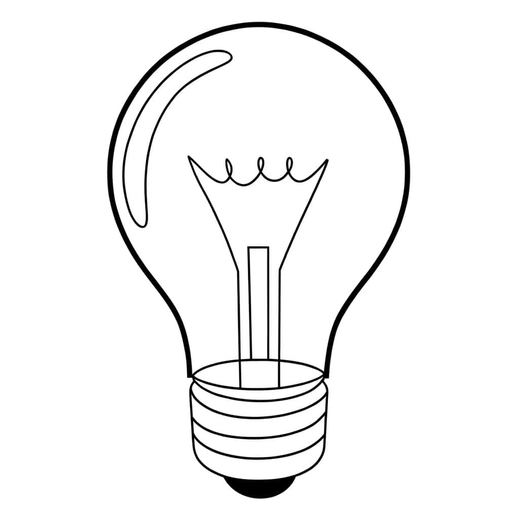 Coloriage Ampoule électrique à imprimer et colorier