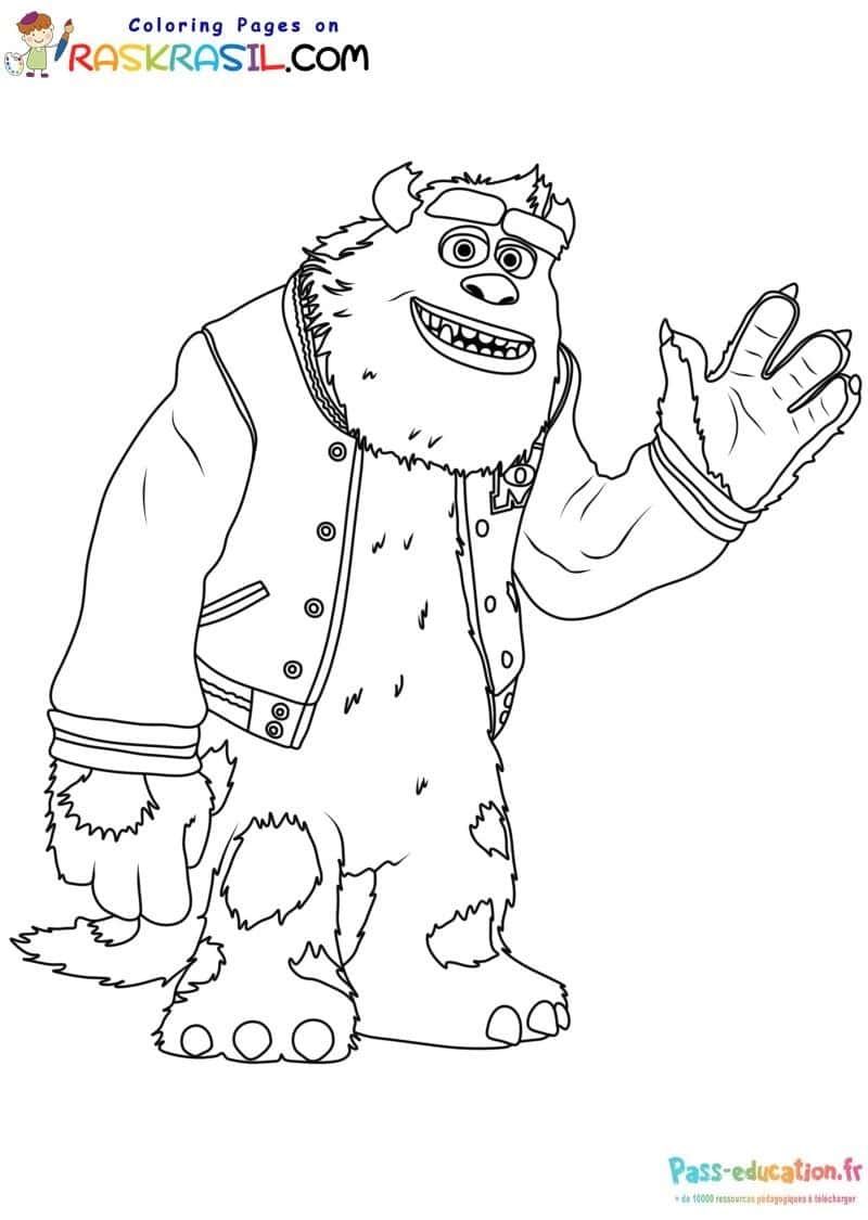 Coloriage Ami poilu sympathique à imprimer et colorier