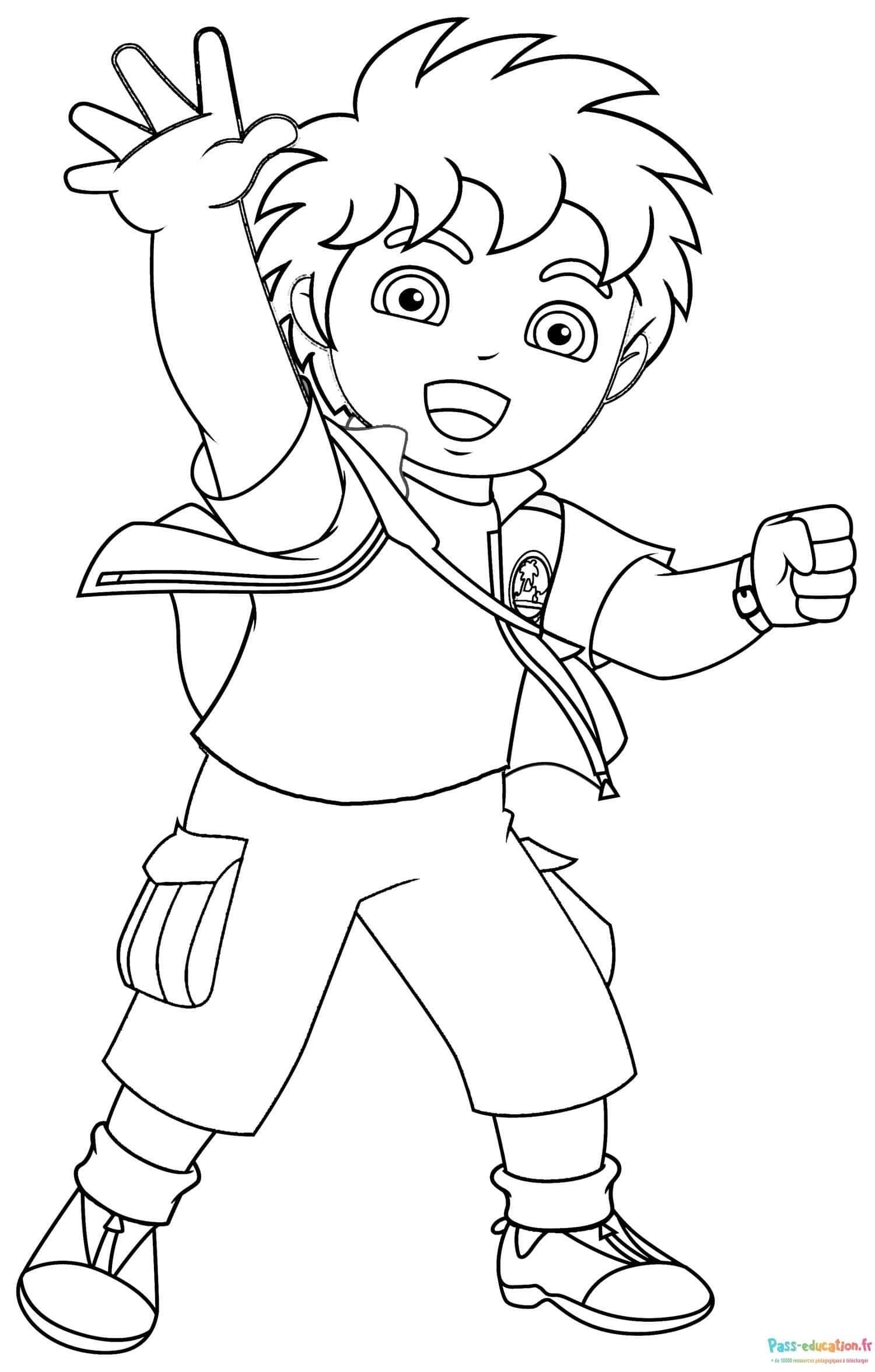 Coloriage Salut au vent à imprimer et colorier