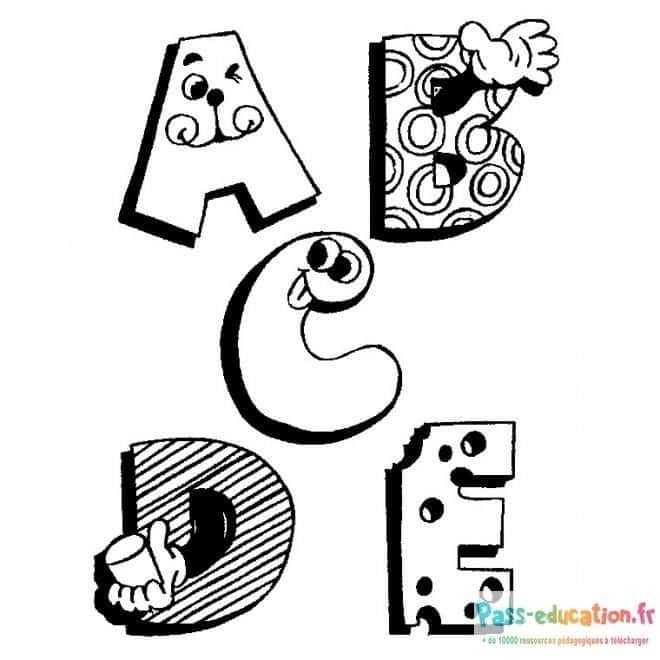 Coloriage Alphabet animalier à imprimer et colorier