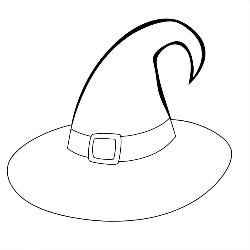 Coloriage Chapeau de sorcière à imprimer et colorier