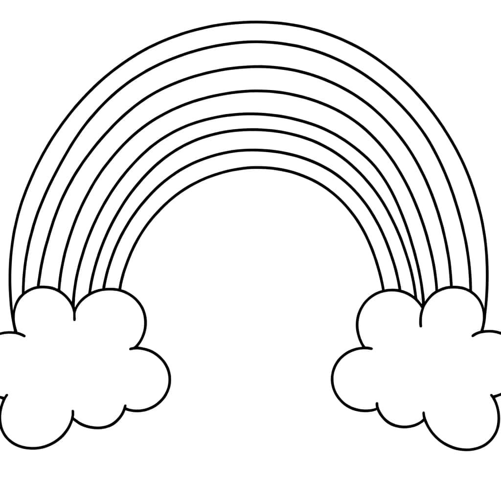 Coloriage Arc-en-ciel à imprimer et colorier