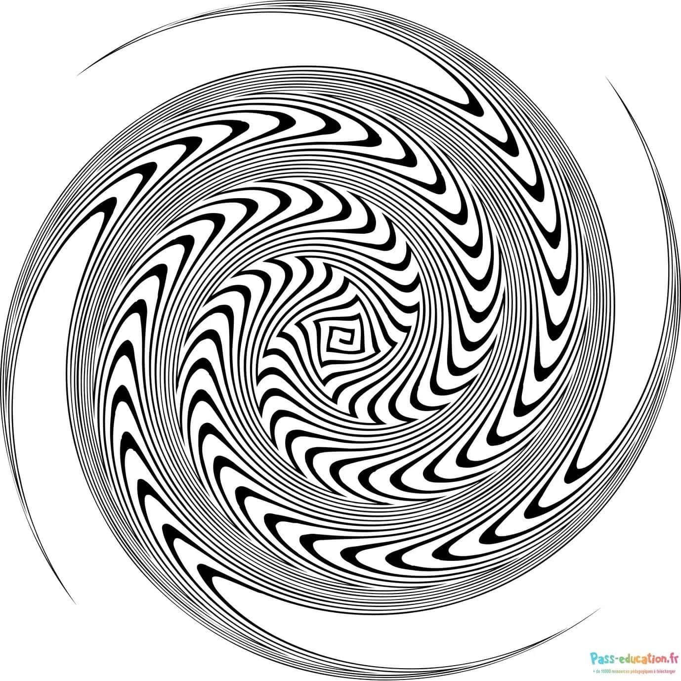 Coloriage Tourbillon hypnotique à imprimer et colorier