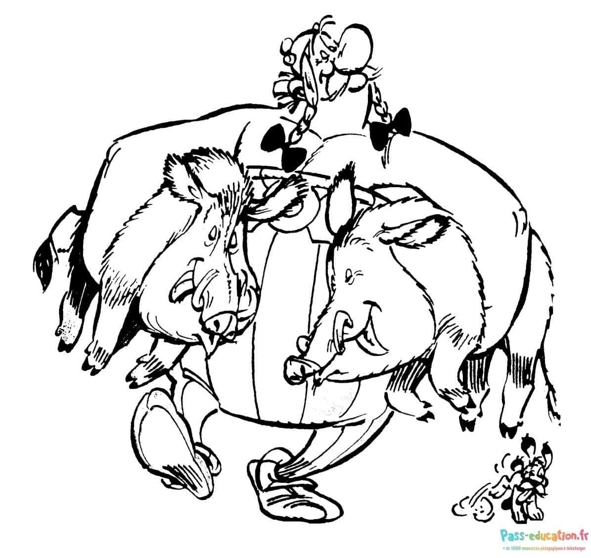 Coloriage Astérix et Obélix à imprimer et colorier