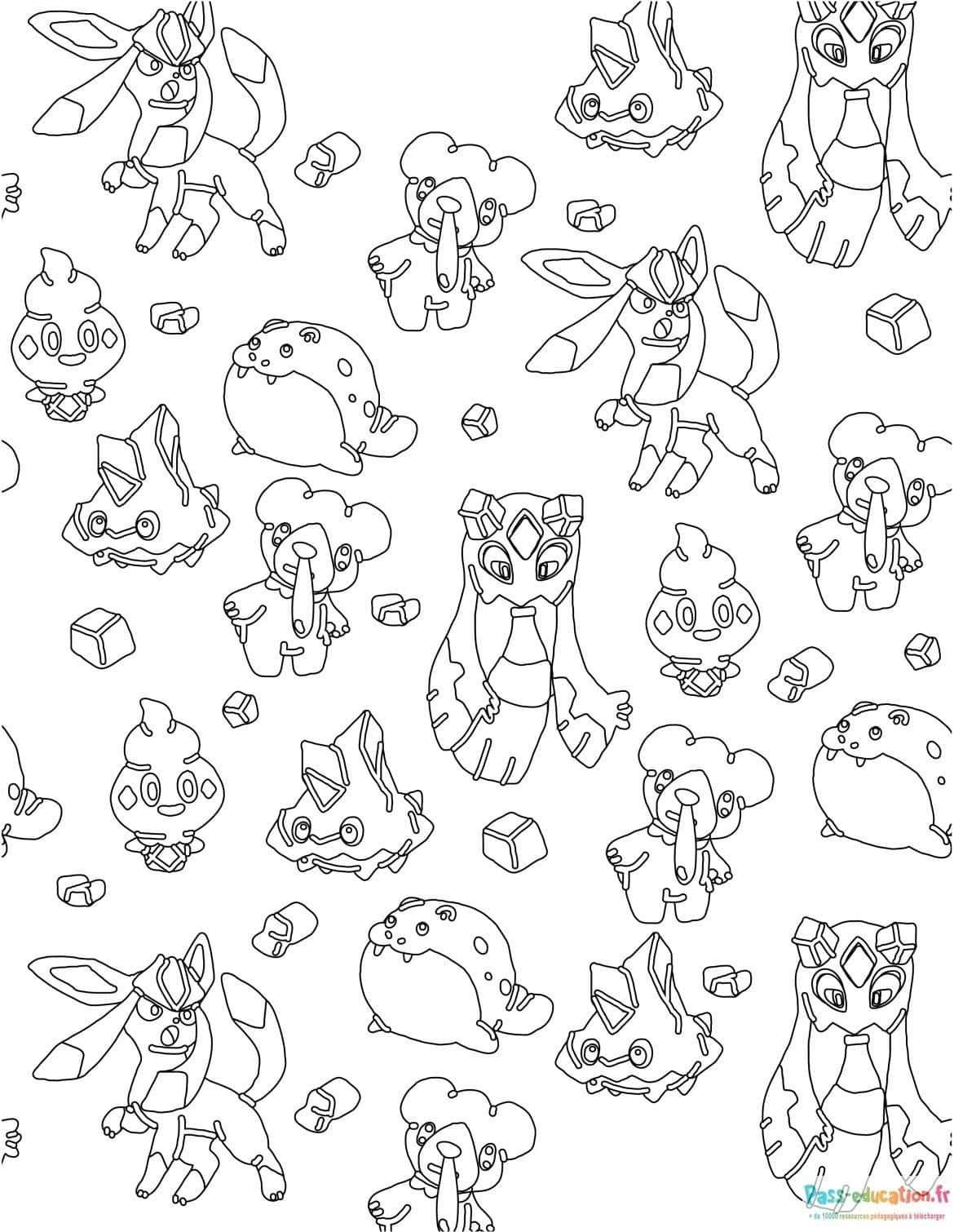 Coloriage Pokémon fantaisie à imprimer et colorier