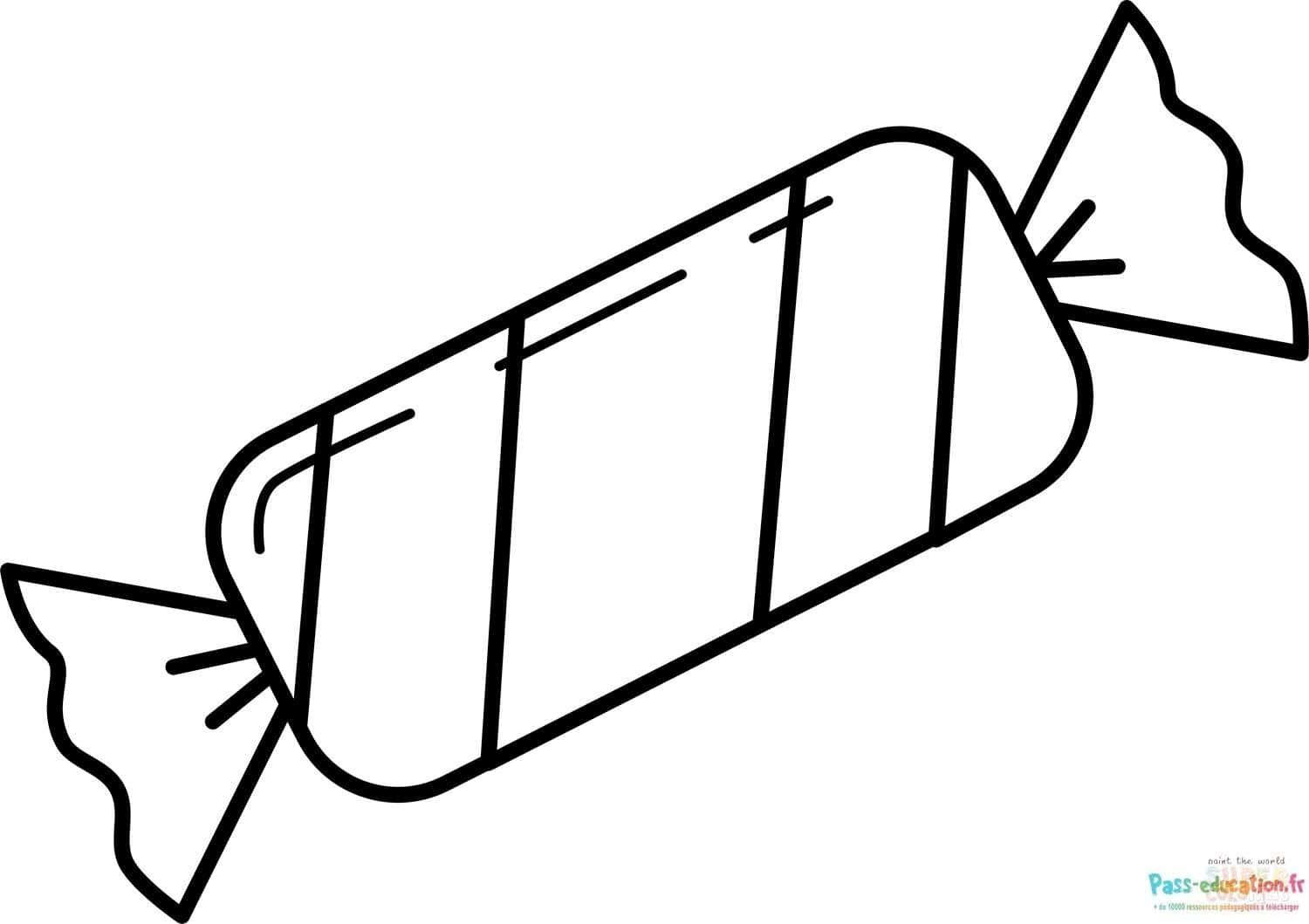 Coloriage Bonbon géant à imprimer et colorier