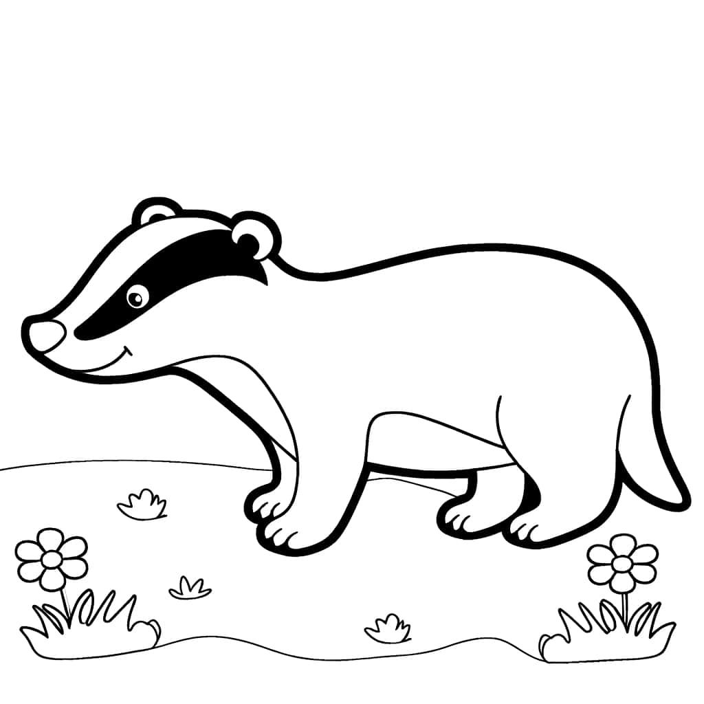 Coloriage Blaireau à imprimer et colorier
