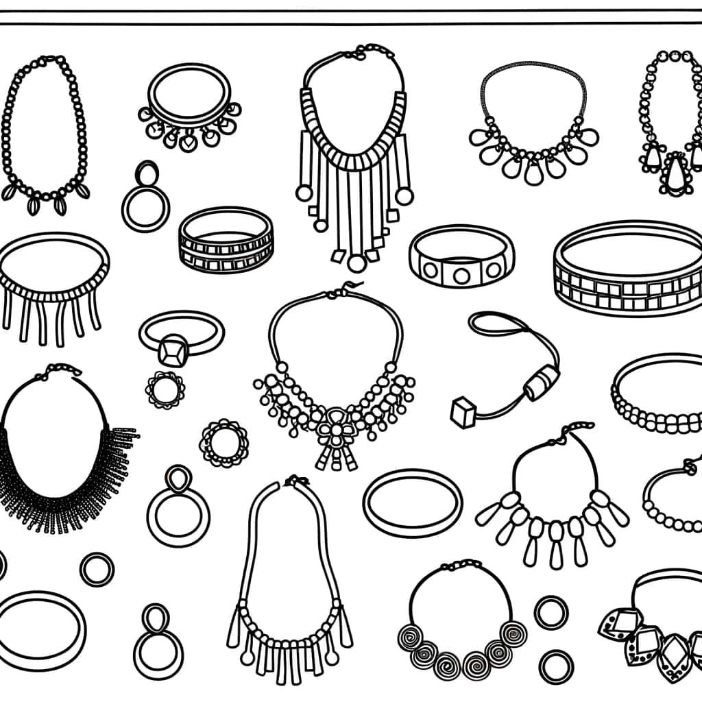 Coloriage Bijoux fantaisie à imprimer et colorier
