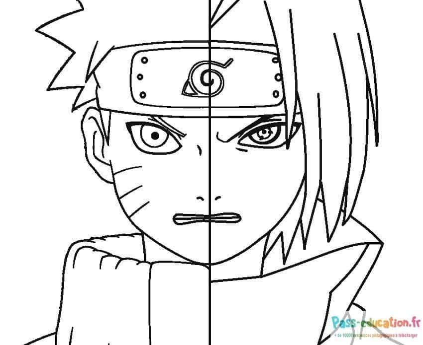 Coloriage Kakashi en action à imprimer et colorier