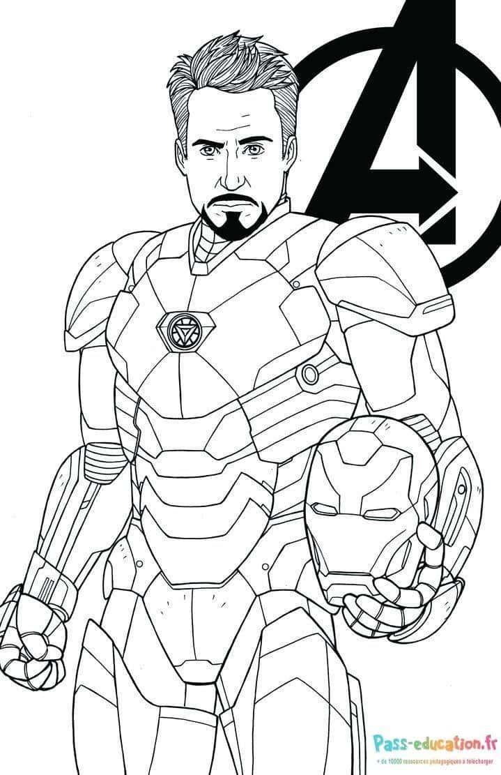 Coloriage Iron Man à imprimer et colorier