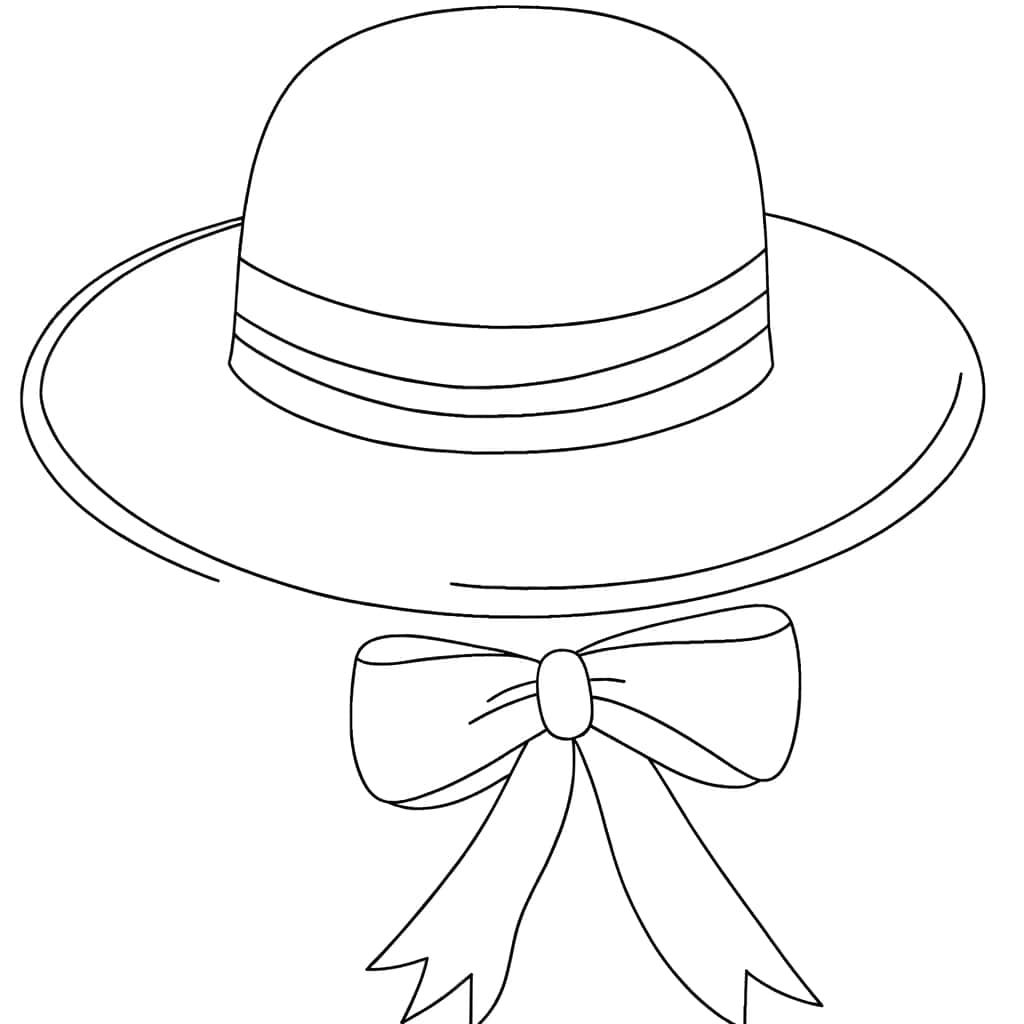Coloriage Chapeau élégant à imprimer et colorier